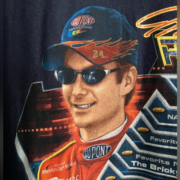 Y2k Jeff Gordon NASCAR Chase Authentics Tee Vintage graphic print AOP men’s XL - Picture 10 of 13